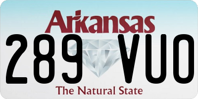 AR license plate 289VUO