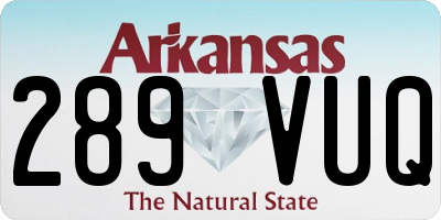 AR license plate 289VUQ