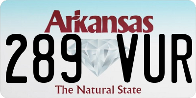 AR license plate 289VUR