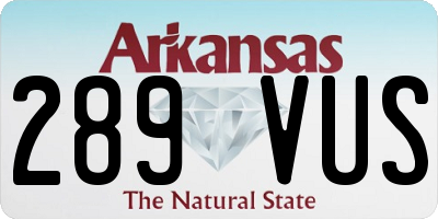 AR license plate 289VUS