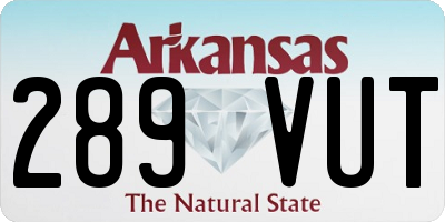 AR license plate 289VUT