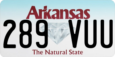 AR license plate 289VUU