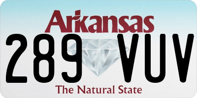 AR license plate 289VUV