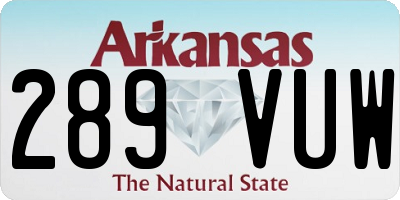 AR license plate 289VUW