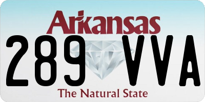 AR license plate 289VVA