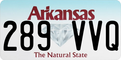 AR license plate 289VVQ