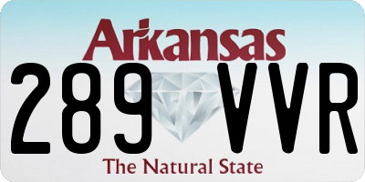 AR license plate 289VVR
