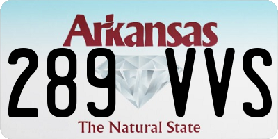 AR license plate 289VVS