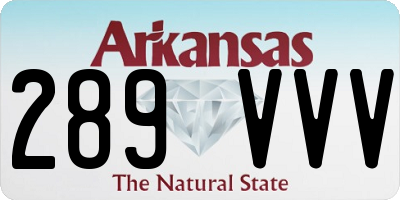 AR license plate 289VVV