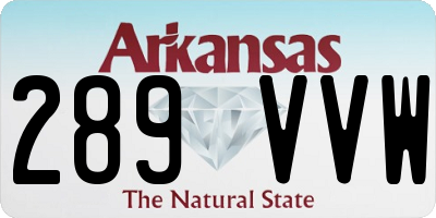 AR license plate 289VVW