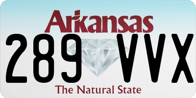 AR license plate 289VVX
