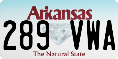 AR license plate 289VWA