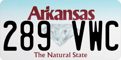 AR license plate 289VWC