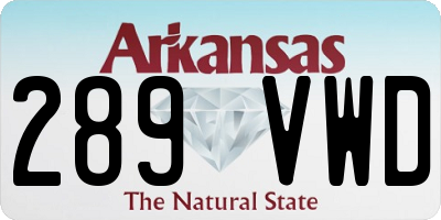 AR license plate 289VWD