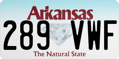 AR license plate 289VWF