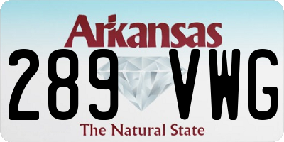 AR license plate 289VWG