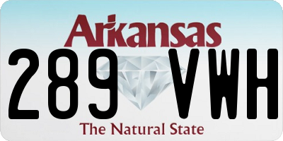 AR license plate 289VWH