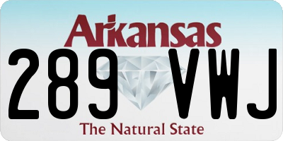 AR license plate 289VWJ