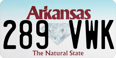 AR license plate 289VWK
