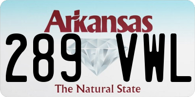 AR license plate 289VWL