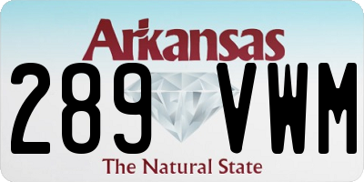 AR license plate 289VWM