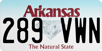 AR license plate 289VWN