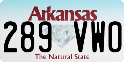 AR license plate 289VWO
