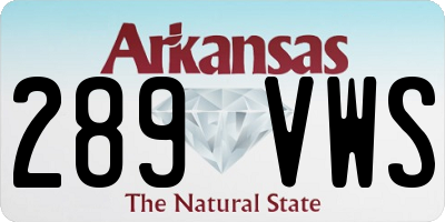 AR license plate 289VWS