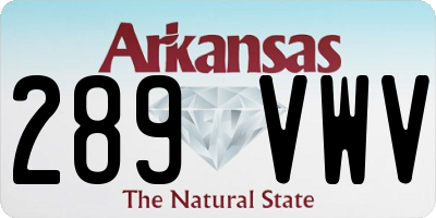 AR license plate 289VWV