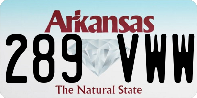 AR license plate 289VWW