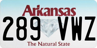 AR license plate 289VWZ