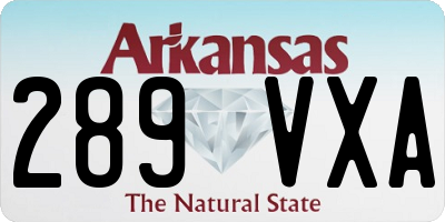 AR license plate 289VXA