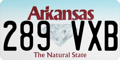 AR license plate 289VXB