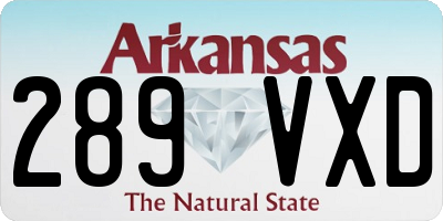 AR license plate 289VXD
