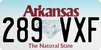 AR license plate 289VXF