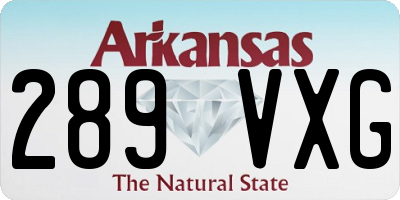 AR license plate 289VXG