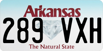 AR license plate 289VXH