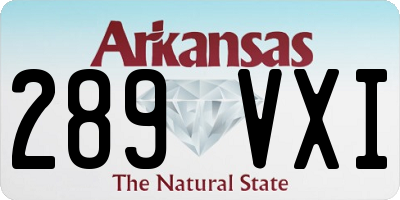 AR license plate 289VXI
