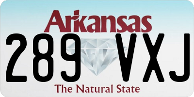 AR license plate 289VXJ