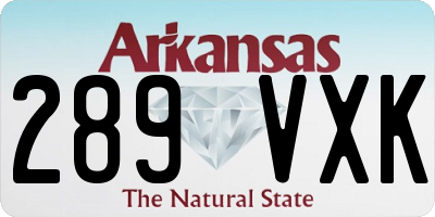AR license plate 289VXK