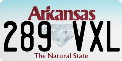AR license plate 289VXL