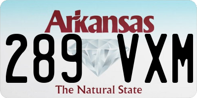 AR license plate 289VXM