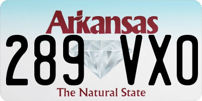 AR license plate 289VXO