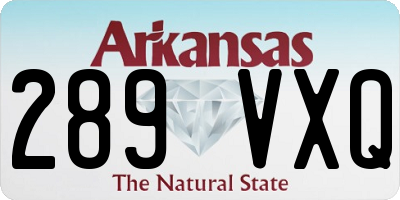 AR license plate 289VXQ