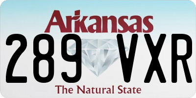 AR license plate 289VXR