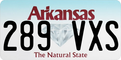 AR license plate 289VXS