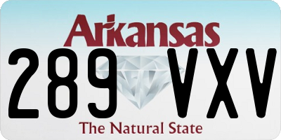AR license plate 289VXV