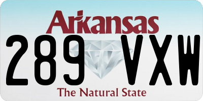 AR license plate 289VXW