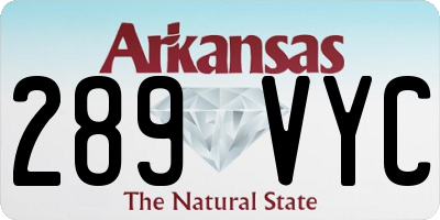 AR license plate 289VYC