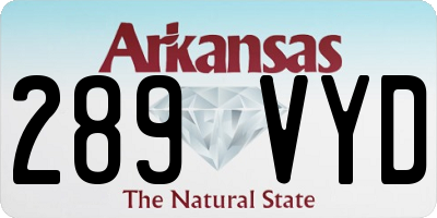 AR license plate 289VYD